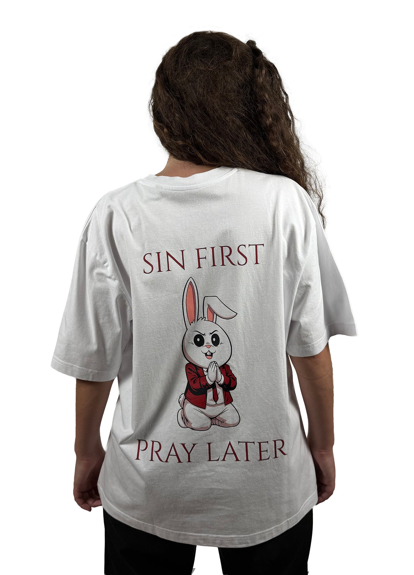 Sin First Pray Later Tee — 220 GSM